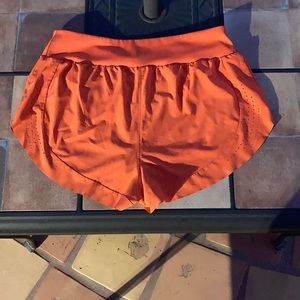 Orange athletic shorts
